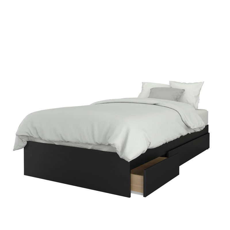 Persephone Storage Platform Bed & Headboard, Full, White