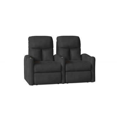 Upholstered Home Theater Seating with Cup Holder