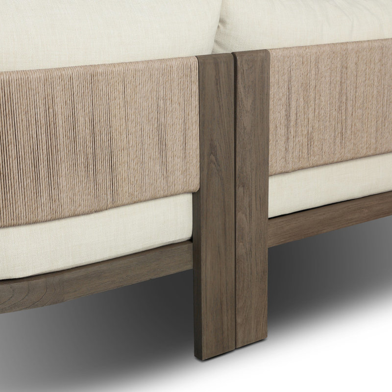 Delancy Outdoor 2PC Sectional-LAF Chaise-Vergo Cream, Right Hand Facing