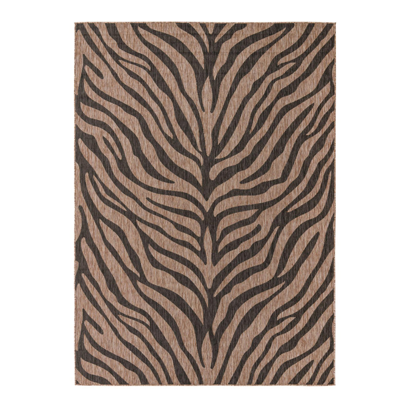 Natural Tsavo Indoor/Outdoor Safari Rug, Rectangle 7'10" x 11'