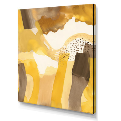 Moutarde, jaune, rêves rétro, aquarelle I - reproduction