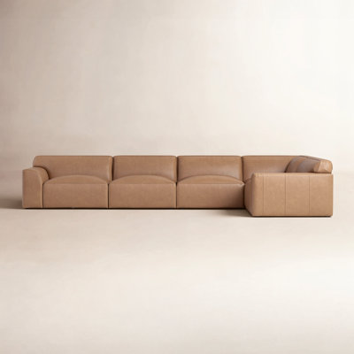 Morell 5-Piece Genuine Leather Modular Sectional