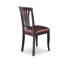 Ensemble de table de salle à manger moderne 5 pièces comprenant une table ronde en bois avec piédestal et 4 chaises de salle à manger en similicuir de 42 po x 42 po, noir et cerise-1416575102