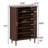 24 Pair Shoe Storage Cabinet, 31.5 Inch 6-Tier Shoe Cabinet with Adjustable Shelves & Sliding Doors, Mid-Century Modern Freestanding Shoe Storage Organizer for Entryway, Hallway, Living Room-103896335-101295443