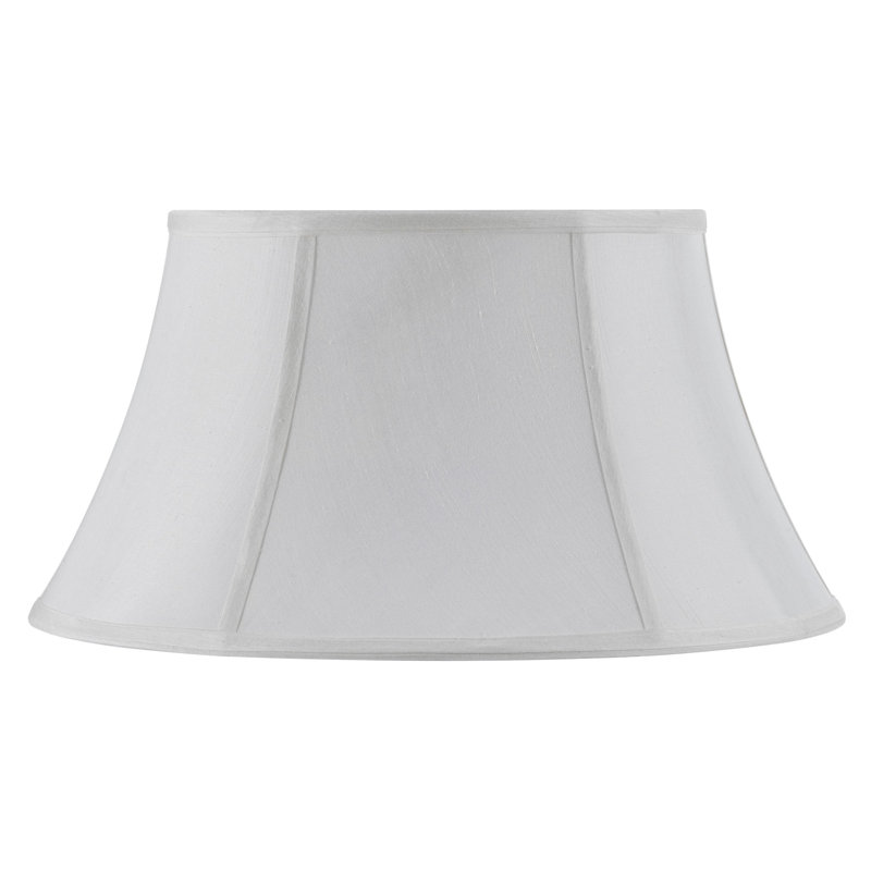 Abat-jour en tissu cloche (araignée), Blanc, H 8,25 po x l 14 po x P 14 po