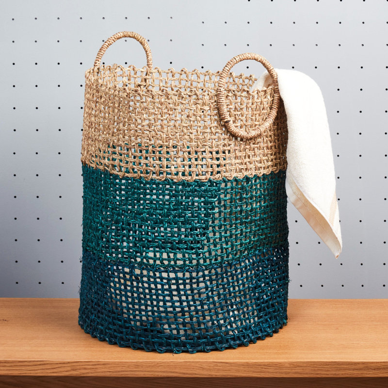  Panier général en ruppie maritime Crafted Home, Bleu sarcelle