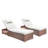 Outdoor Wicker Chaise Lounge Set Patio Reclining Chaise With Side Table And Cushions-1119938767