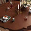 Table de salle à manger en bois massif noyer et noir-772641277