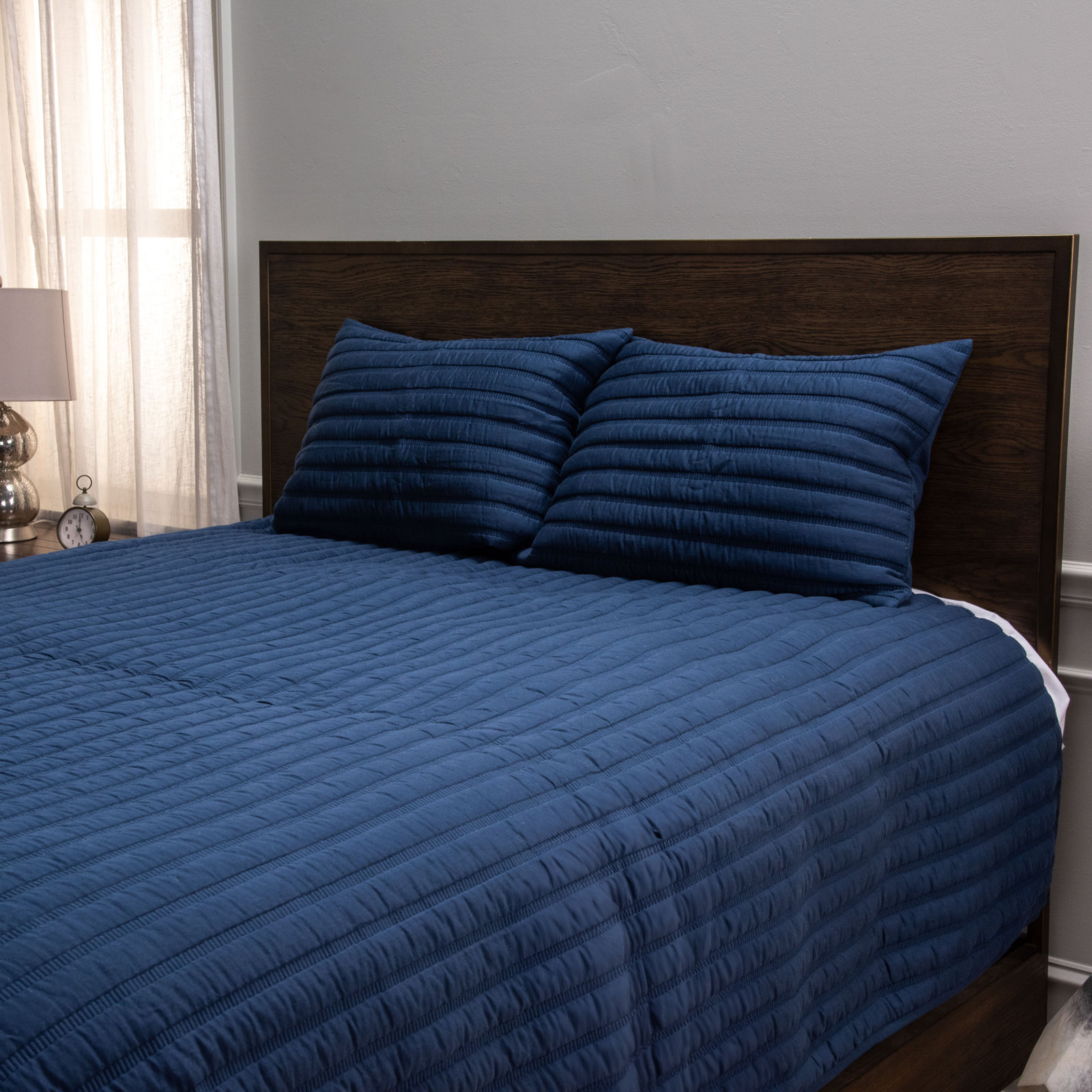 Yazmen Cotton Quilt Set, Queen Quilt + 2 Standard Shams