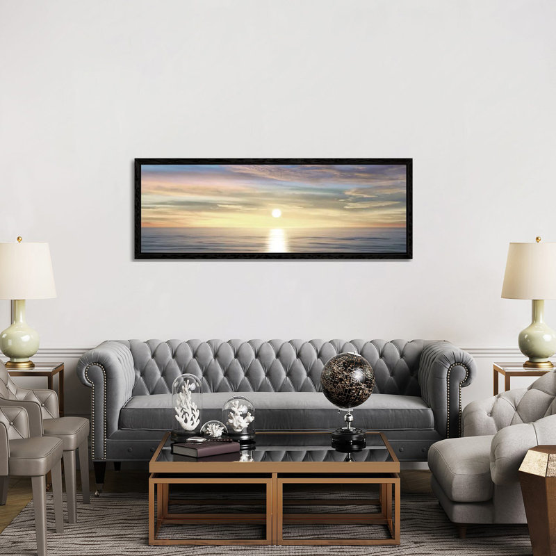 Sunlit Horizon III by Maggie Olsen - Floater Frame Panoramic Gallery-Wrapped Canvas Giclée on Canvas, 152.4 cm H x 50.8 cm W