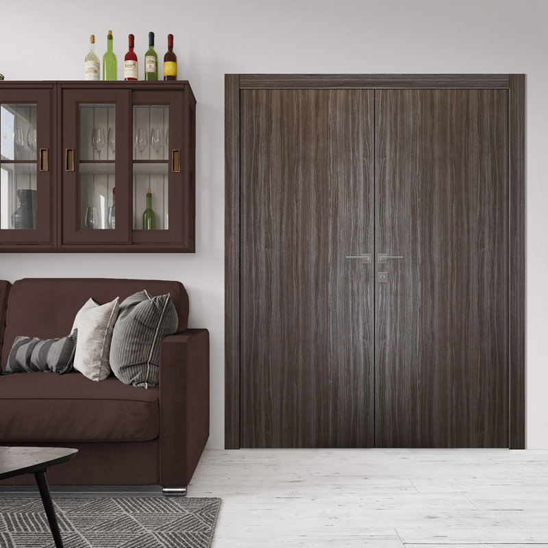 Porte standard en bois manufacturé Palladio, L 55,50 po x H 79,38 po, Chêne