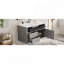 Meuble-lavabo mural 36 po, armoire de rangement flottante avec 2 tiroirs, 1 tiroir basculant, lavabo simple en céramique à 3 trous, armoire moderne.-129768136