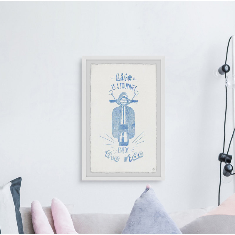 «Life is a Journey, Enjoy the Ride», reproduction encadrée de Dalaigh, H 18 po x l 12 po x P 1,5 po