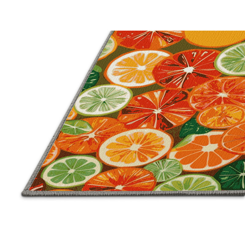  Tapis lavable à fruits confits, Carré 4 pi
