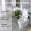 Toilette intelligente une pièce sans réservoir avec bidet intégré avec capteur de coup de pied de pied, couvercle à ouverture / fermeture automatique, séchoir à air chaud, veilleuse, chasse d'eau en cas de panne de courant, noir-125048858