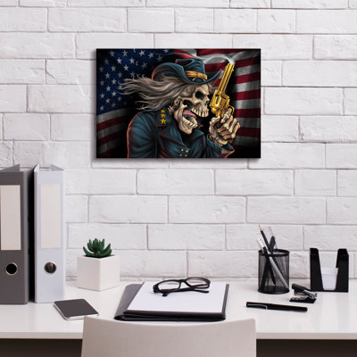 Achilina Yankee Skull, impression sur toile