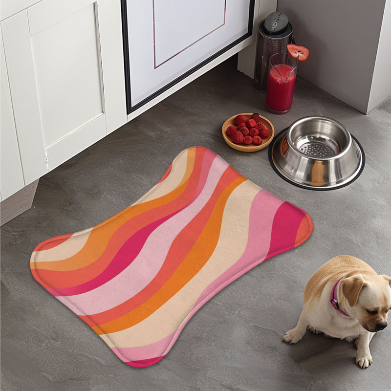 Tapis rose en forme d'os 1 pièce Pink Rhythms, XL (18 po)