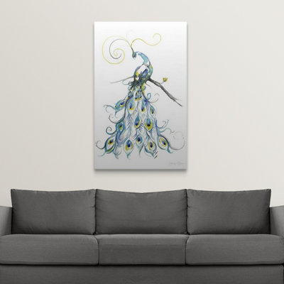 «Aquarelle Peacock II» par Jennifer Goldberger, reproduction d'art