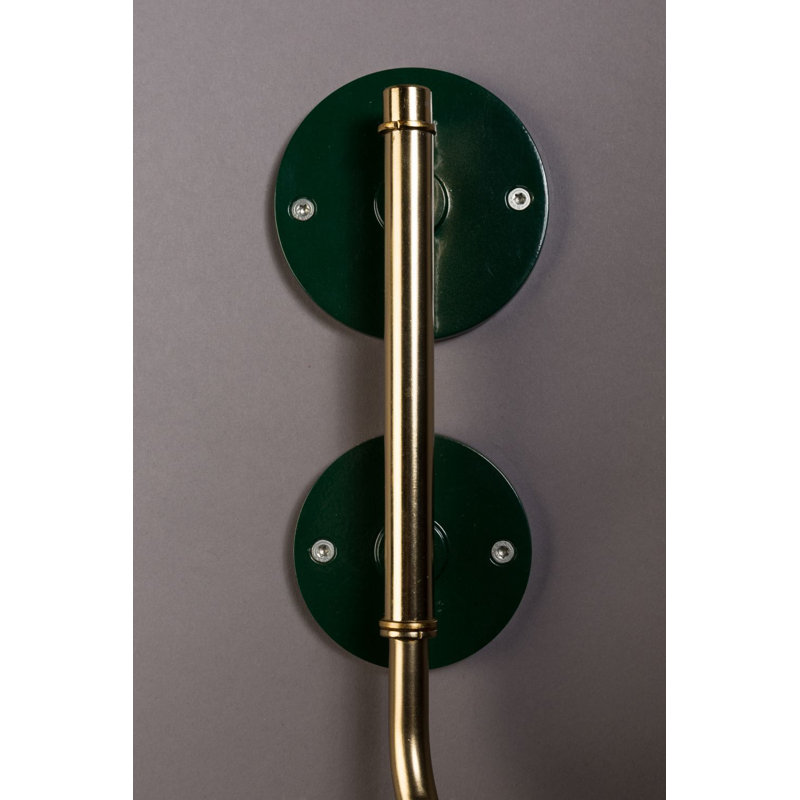 Devi Iron Plug-in Swing Arm Sconce, Green