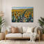 «Farm Corner Sunflowers», art mural en métal gris-478399439