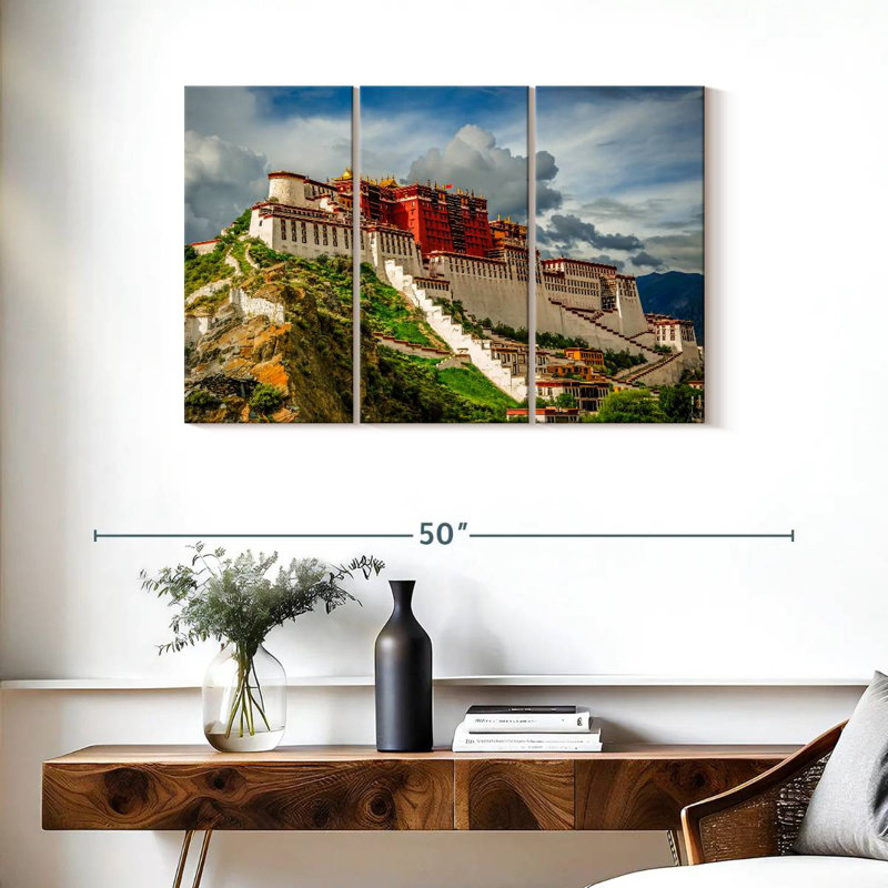 Adella, Palais du Tibet, Tibet, H 24 po x l 38 po