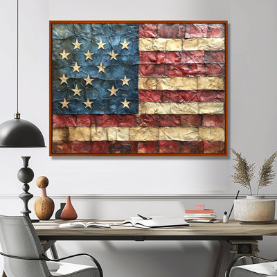 Declaration of Independence American Flag I - drapeau, art mural pour le salon