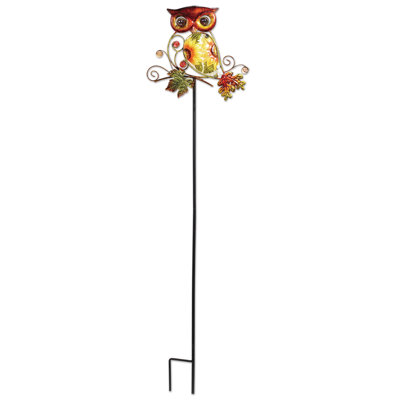 Tuteur de jardin hibou automne Remer