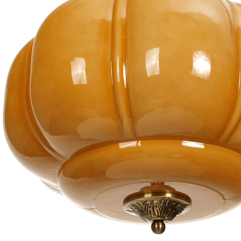 Lanterne suspendue rétro 1 lumière 14,96 po, Ambre