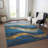 Machine Washable Indoor/Outdoor Xhevrie Blue Rug-189892492