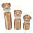 Hervey Handmade Sculptural Travertine and Aluminum Candle Holders (Set of 3) -2098443121