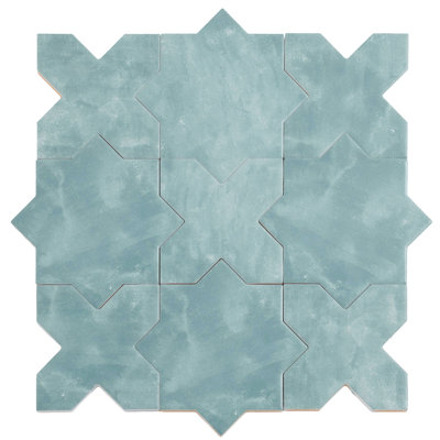 Siena Pistachio Green 5 in. Star with Cross Matte Ceramic Wall and Floor Tile (10.76 sq ft/case) 