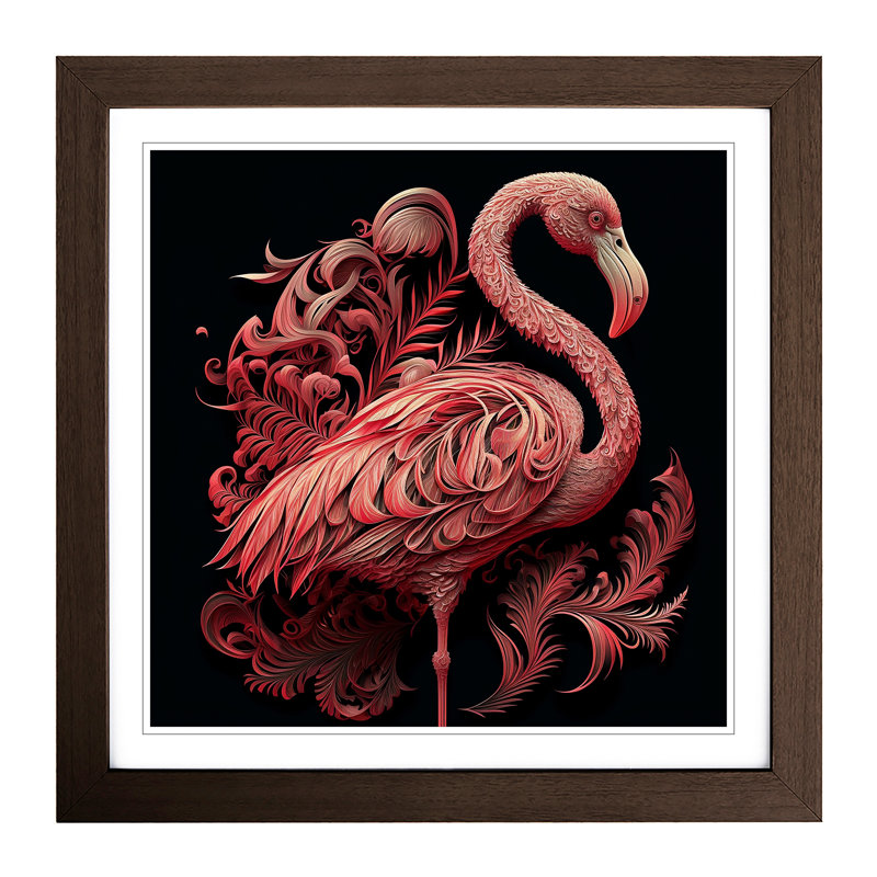 Single Picture Frame Print on Wood, Walnut