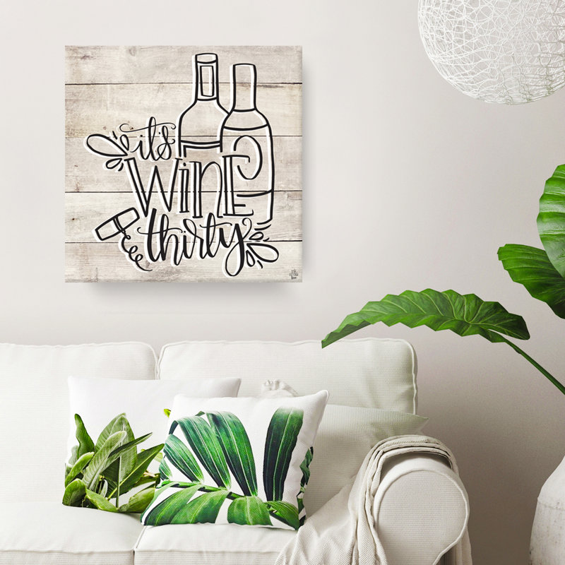 «Wine Thirty», reproduction d'impression sur toile, H 12 po x l 12 po x P 1,5 po