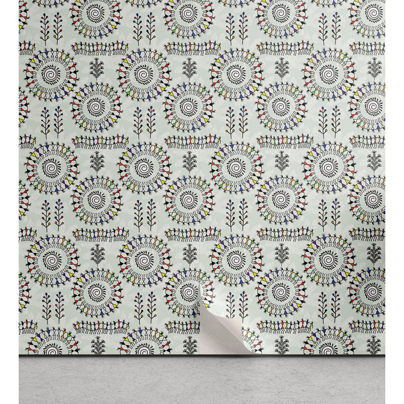 Rouleau de papier peint adhésif Ikee, L 13 po x L 100 po