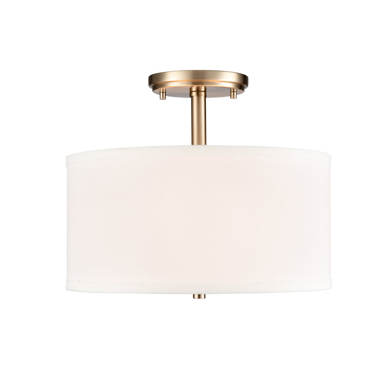 Plafonnier semi-encastré 2 lumières Halima , Or moderne