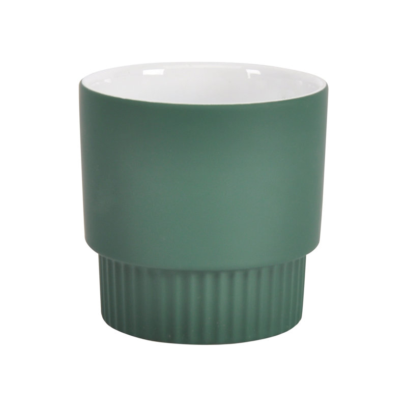 Pot à fleur 100% grès Seville, Vert, H 5 po x l 5 po x P 5 po