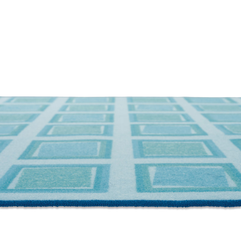 Tapis carré en nylon touffeté lavable Retro, Rectangle 3 pi x 4 pi 6 po