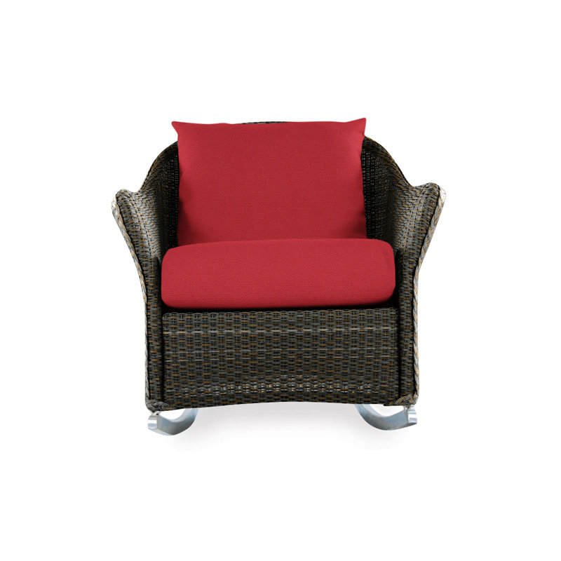 Weekend Retreat Outdoor Rocker Chair, Mink, Bamboo Bay Sky