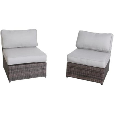 Chaise de patio entièrement assemblée avec coussins, canapé d'extérieur