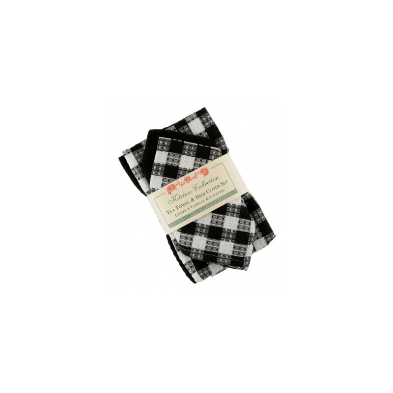 Ensemble de literie 4 pièces Kayte, Noir
