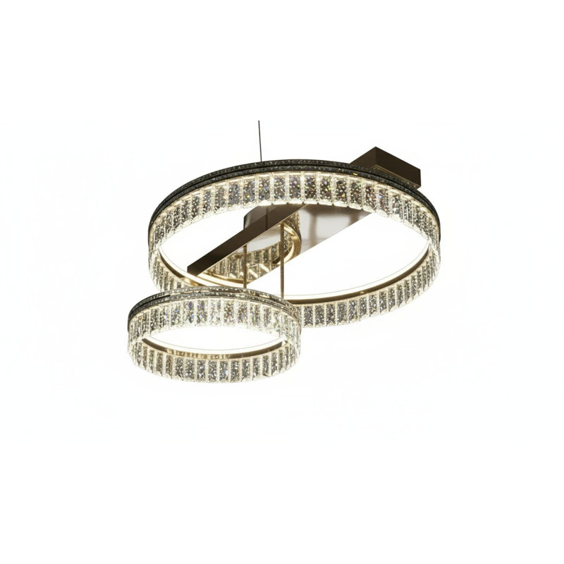 Lustre encastré en cristal