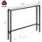 Narrow Console Sofa Table With Charging Station, Slim Behind Couch Table For Living Room, Hallway, Foyer, Built-In Power Outlets, Sturdy Engineered Wood And Metal Frame