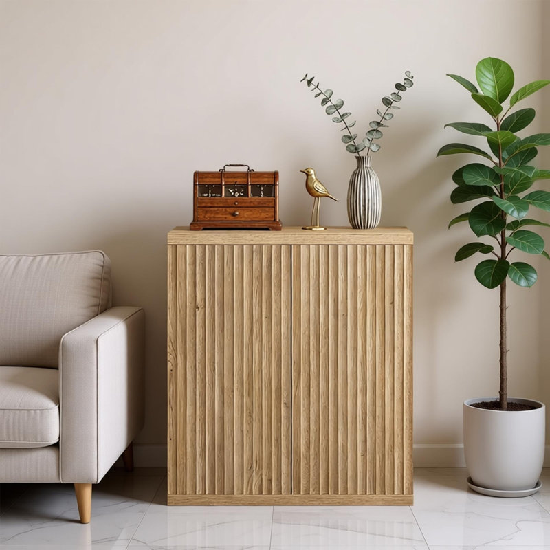 Armoire latérale de style rétro Brough, Naturel