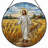 Jesus Walking Stained Glass Window Panel，7.8H-1289967658