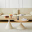 TABLE RONDE BLANC + BOIS