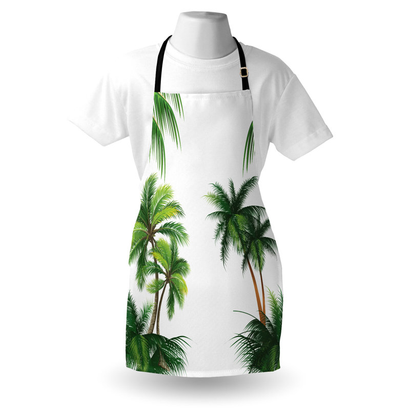 Tablier East Urban Home Tropic unisexe, cocotier, taille adulte, vert forêt