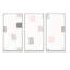 «Grey and Pink Pastel Geometrics», ensemble de 3 reproductions sur toile flottantes-587591878-587591879