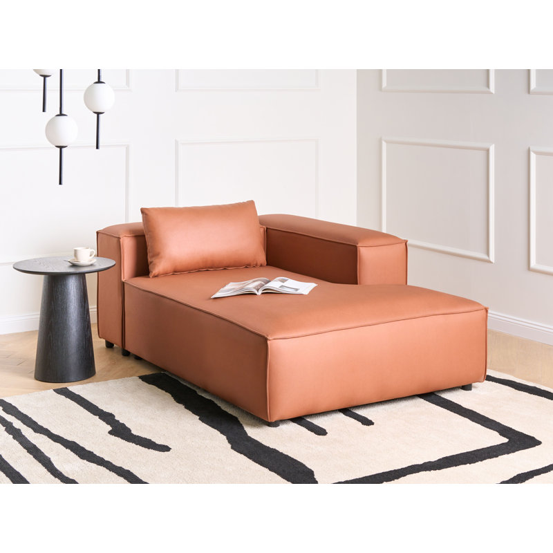 Bledi Faux Leather Chaise Lounge, Right Hand Facing