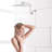 12" Shower Head, Enhances Bathroom Decoration Rainfall Head With Strong And Stable Arm, Secure