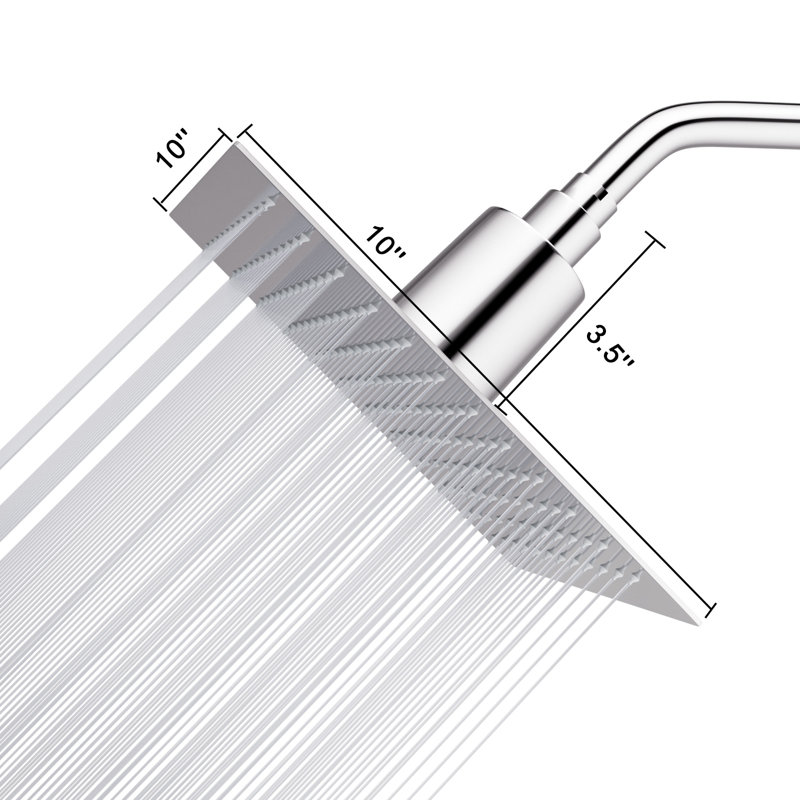 10 Inch High Pressure Rain Filtered Shower Head in Chrome